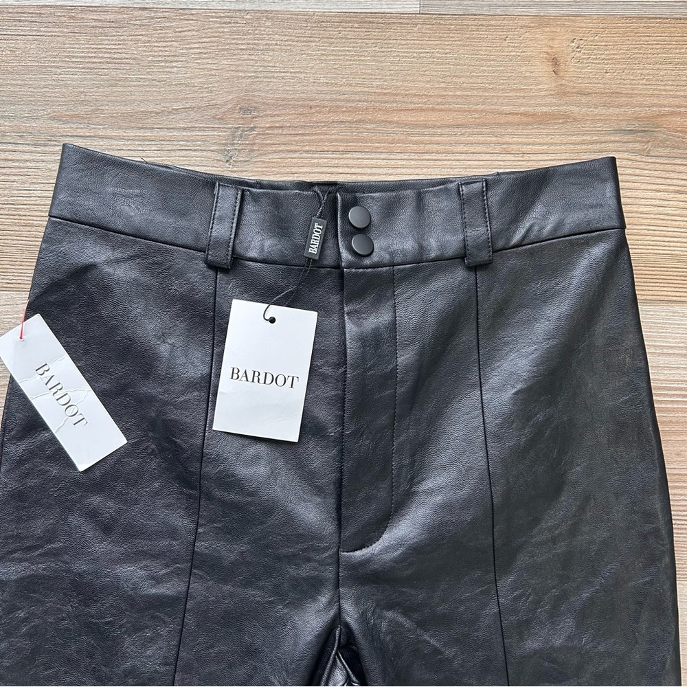 Bardot Polly Vegan Leather Pant in Black - Picture 4 of 10